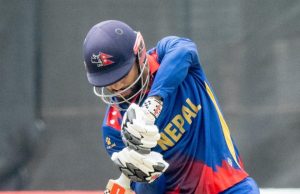 नेपालले १८५ रनको लक्ष्य पछ्याउँदै, ५५ बलमा ८७ रन चाहिन्छ