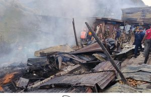 बाम्का बजारमा भीषण आगलागीबाट ४० पसल जलेर नष्ट
