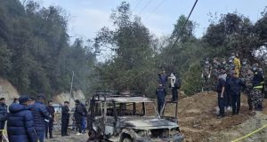 पाथीभरा जाँदै गरेको बोलेरो जिपमा आगलागी : ४ जनाको मृत्यु, २ घाइते