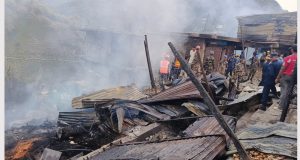 बाम्का बजारमा भीषण आगलागीबाट ४० पसल जलेर नष्ट